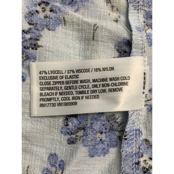 A New Day Womens Blue Floral Smocked Knee Length Sundress Size 0 - Picture 8 of 12